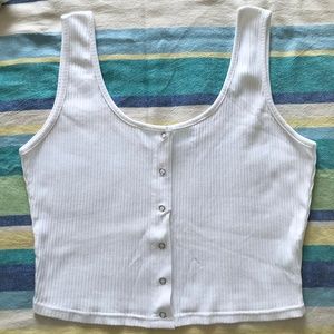 Snap Cropped Tank XL Camisole 100% COTTON